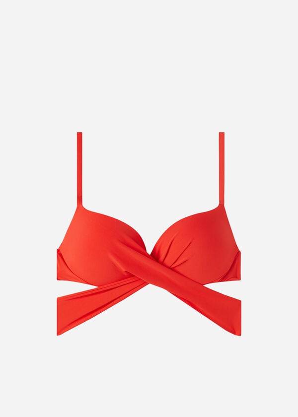 Calzedonia Gewatteerd Push Up Indonesia Eco Bikinitopjes Dames Rood | NL2372YU