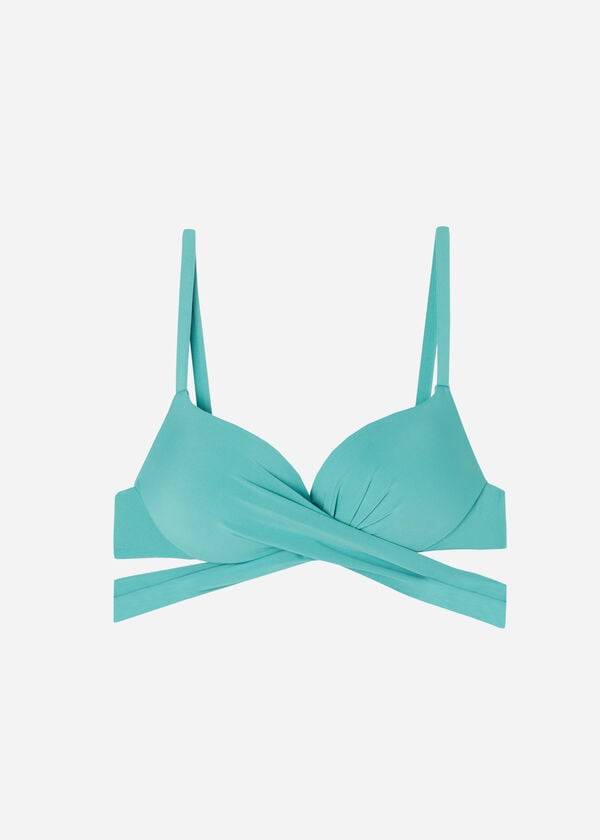 Calzedonia Gewatteerd Push Up Indonesia Eco Bikinitopjes Dames Turquoise | NL2373TV