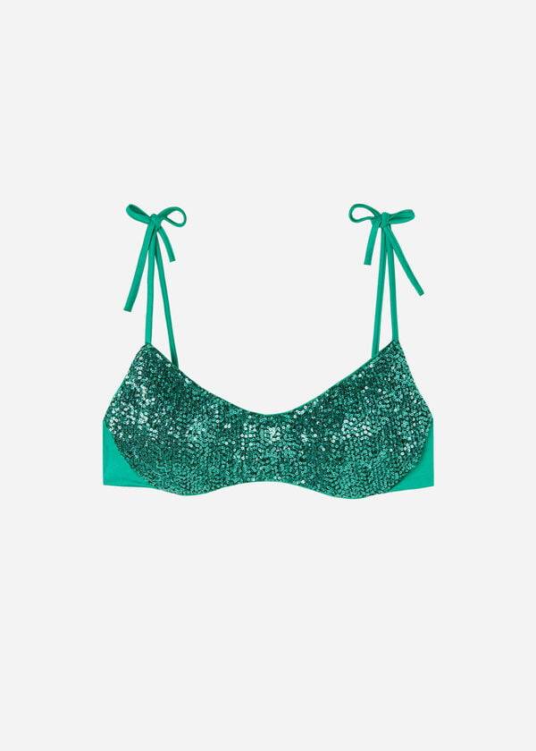 Calzedonia Gewatteerd Tank-Stijl Cannes Bikinitopjes Dames Groen | NL2307CE