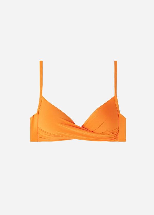 Calzedonia Gewatteerd Triangle Indonesia Eco strass Bikinitopjes Dames Oranje | NL2263RW