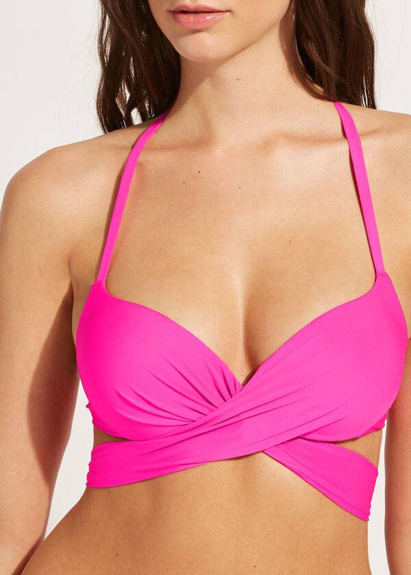 Calzedonia Graduated Gewatteerd Push Up Indonesia Bikinitopjes Dames Roze | NL2469DN