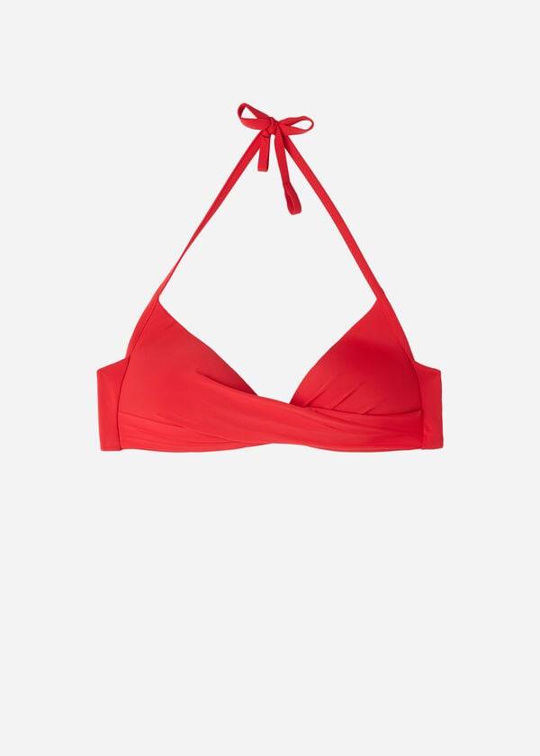 Calzedonia Graduated Soft Crisscross Gewatteerd Triangle Indonesia Bikinitopjes Dames Rood | NL2432BC