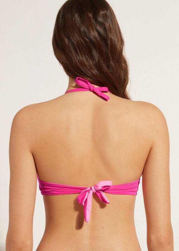 Calzedonia Graduated Soft Crisscross Gewatteerd Triangle Indonesia Bikinitopjes Dames Roze | NL2435XF