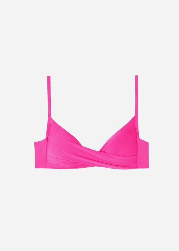 Calzedonia Graduated Soft Crisscross Gewatteerd Triangle Indonesia Bikinitopjes Dames Roze | NL2435XF