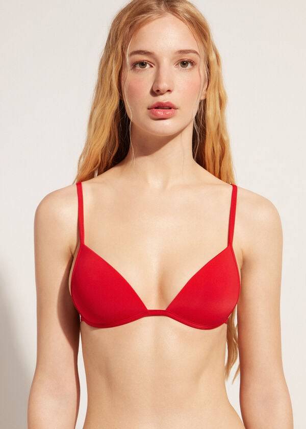 Calzedonia Graduated Soft Gewatteerd Triangle Indonesia Bikinitopjes Dames Rood | NL2426RW