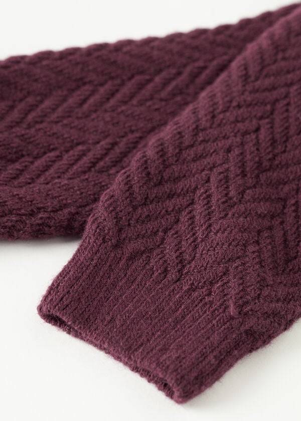 Calzedonia Herringbone Cashmere Kort Sokken Dames Bordeaux | NL1747IS