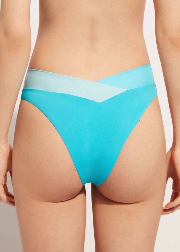 Calzedonia High-Cut Brazilian Azzorre Bikinibroekjes Dames Turquoise Groen | NL2752WY