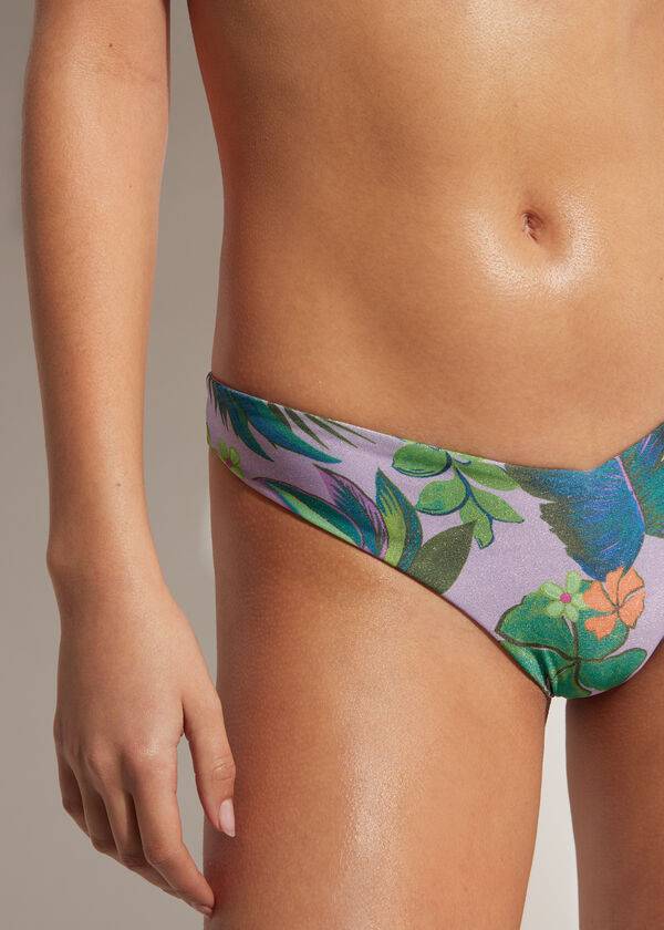 Calzedonia High Cut Brazilian Brasilia Bikinibroekjes Dames Paars | NL2807KI