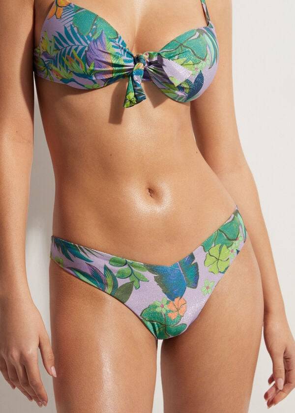 Calzedonia High Cut Brazilian Brasilia Bikinibroekjes Dames Paars | NL2807KI