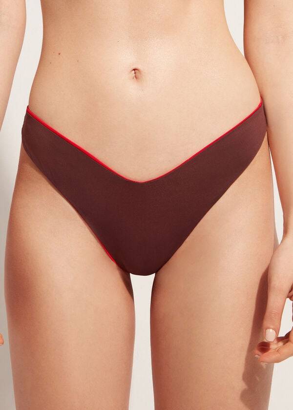 Calzedonia High Cut Brazilian Indonesia Eco Bikinibroekjes Dames Rood | NL2800NB