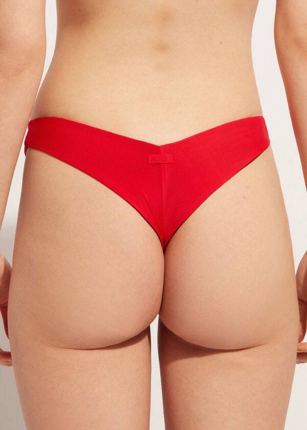 Calzedonia High Cut Brazilian Indonesia Eco Bikinibroekjes Dames Rood | NL2800NB