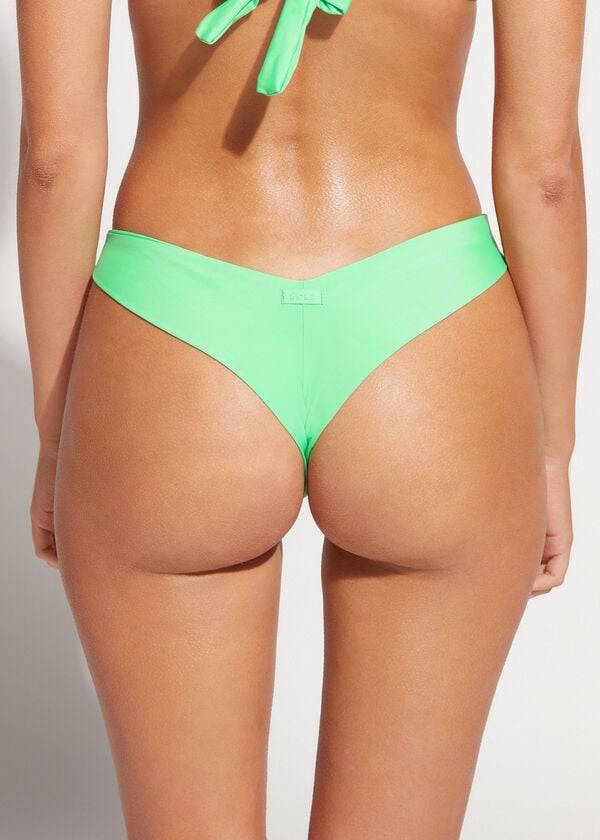 Calzedonia High Cut Brazilian Indonesia Eco Bikinibroekjes Dames Mintgroen | NL2804XF