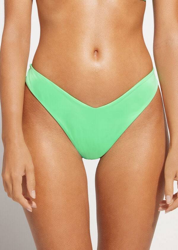 Calzedonia High Cut Brazilian Indonesia Eco Bikinibroekjes Dames Mintgroen | NL2804XF