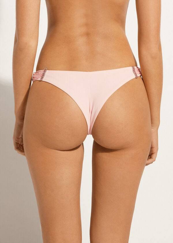 Calzedonia High-Cut Brazilian Manila Bikinibroekjes Dames Roze | NL2748YU