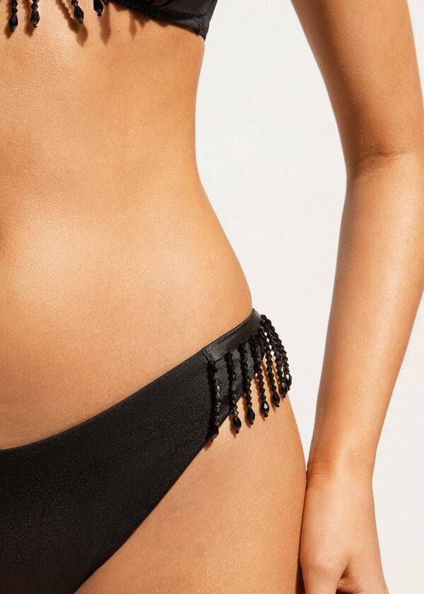 Calzedonia High Cut Brazilian Taipei Bikinibroekjes Dames Zwart | NL2797WY