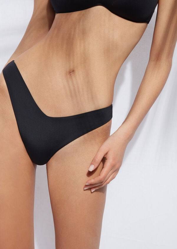 Calzedonia High Cut Indonesia Eco Bikinibroekjes Dames Zwart | NL2796EX