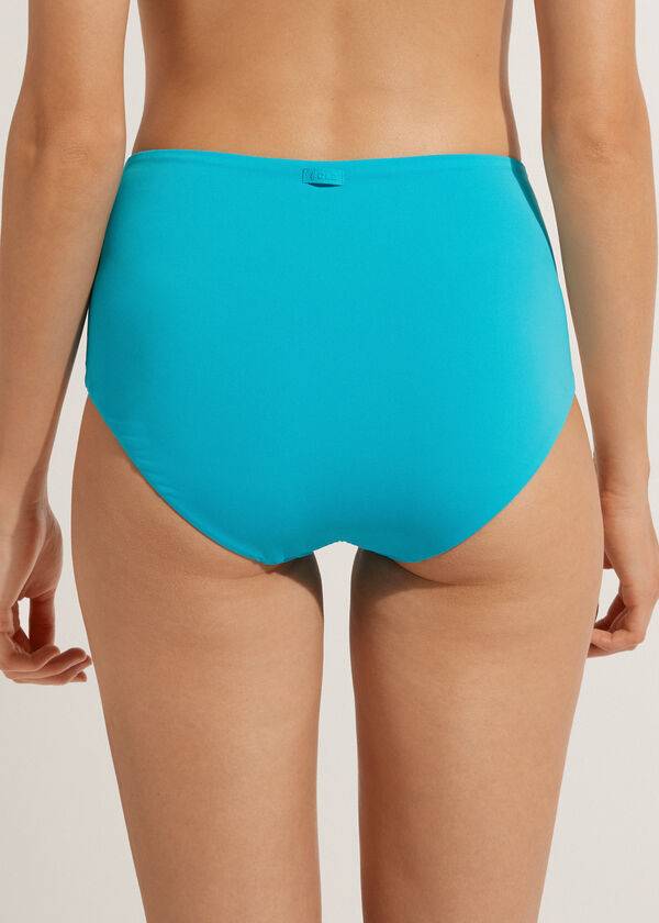 Calzedonia High-Rise Shaping Indonesia Bikinibroekjes Dames Turquoise Groen | NL2739GL