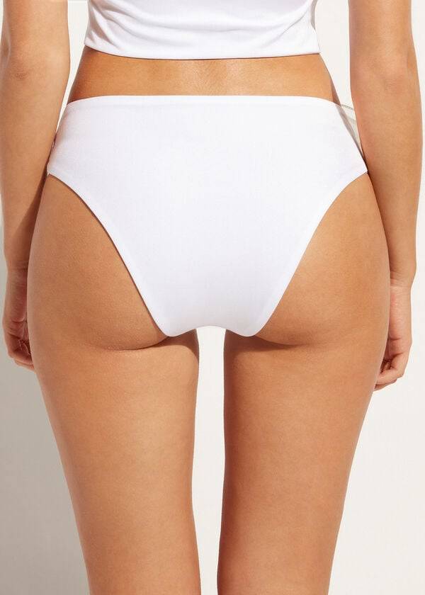 Calzedonia High-Taille Bora Bora Bikinibroekjes Dames Wit | NL2737JJ