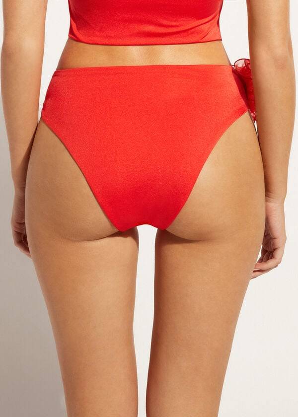 Calzedonia High-Taille Bora Bora Bikinibroekjes Dames Rood | NL2738HK