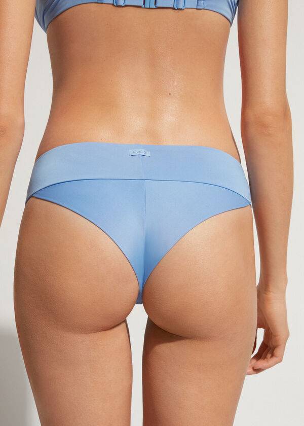 Calzedonia High Taille Brazilian Indonesia Eco Bikinibroekjes Dames Blauw | NL2773IS