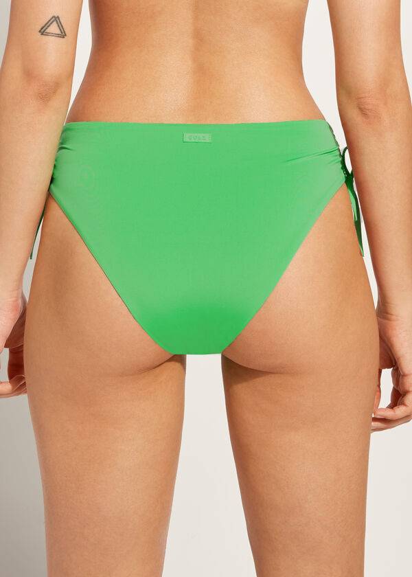 Calzedonia High-Taille Drawstring Indonesia Bikinibroekjes Dames Groen | NL2735LH