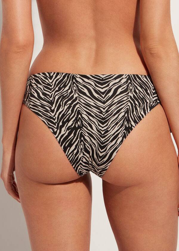 Calzedonia High-Taille Drawstring Nairobi Bikinibroekjes Dames Zwart | NL2731VD