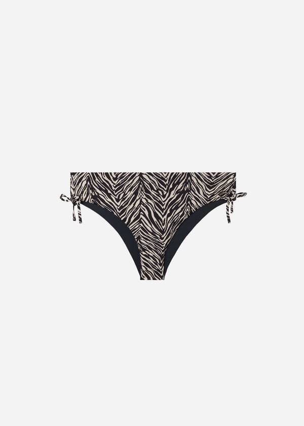 Calzedonia High-Taille Drawstring Nairobi Bikinibroekjes Dames Zwart | NL2731VD