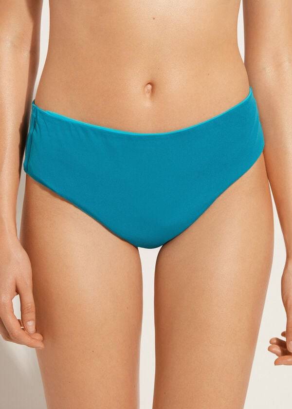 Calzedonia High Taille Indonesia Eco Bikinibroekjes Dames Turquoise Groen | NL2758CE