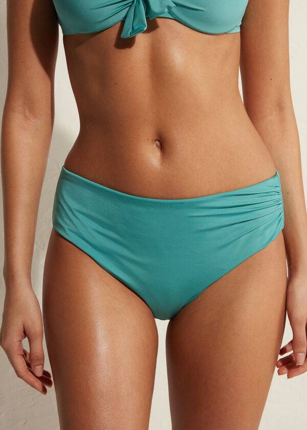 Calzedonia High Taille Indonesia Eco Bikinibroekjes Dames Turquoise | NL2765HK