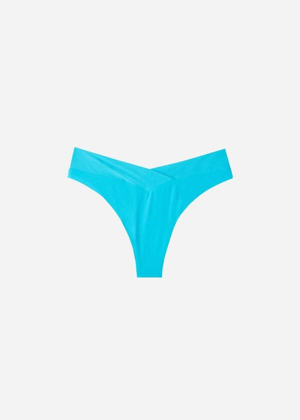 Calzedonia High-Taille V-Cut Brazilian Indonesia Bikinibroekjes Dames Turquoise | NL2727QZ