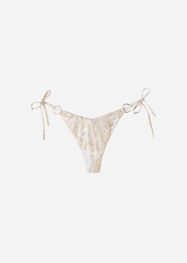 Calzedonia High V-Cut Brazilian Melbourne Bikinibroekjes Dames Goud | NL2780QZ