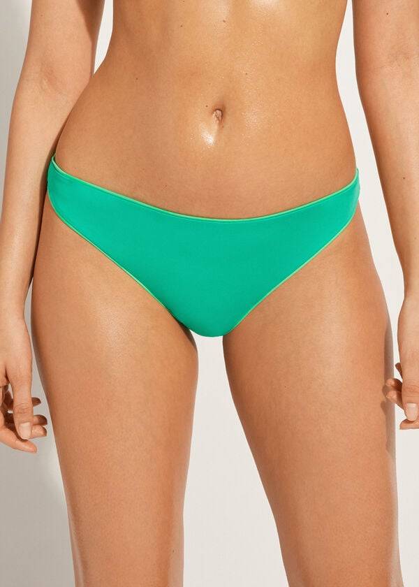 Calzedonia Indonesia Eco Low rise Bikinibroekjes Dames Groen | NL2717AP