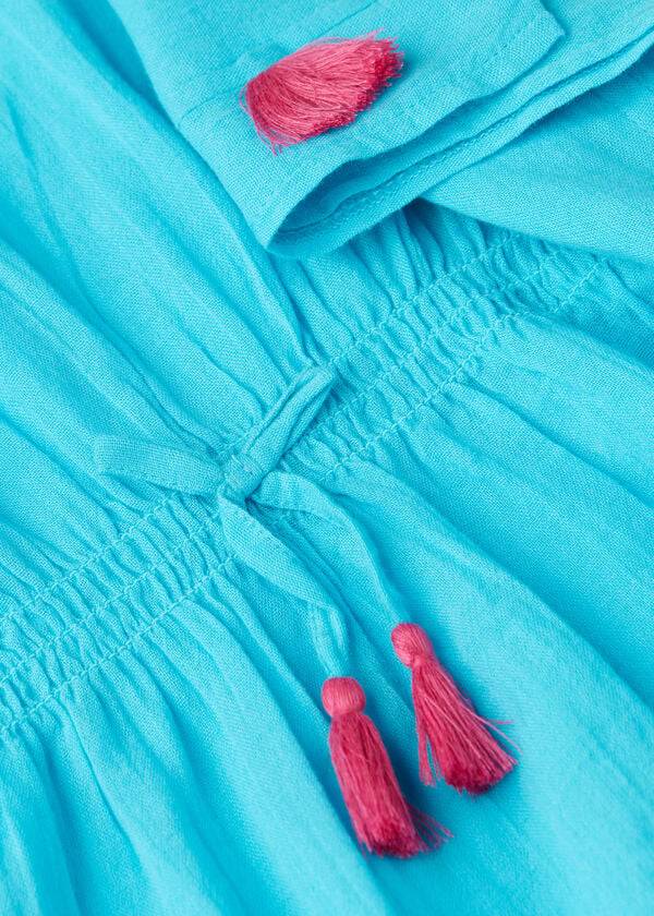 Calzedonia Kaftan with Tassels Badpakken Kinderen Turquoise | NL1106JJ