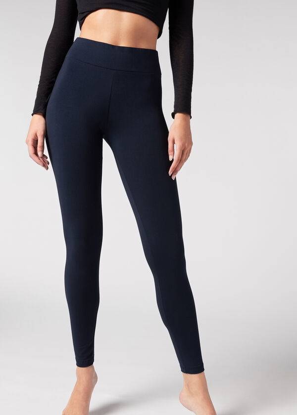 Calzedonia Katoenen Leggings Dames Blauw | NL1553CE