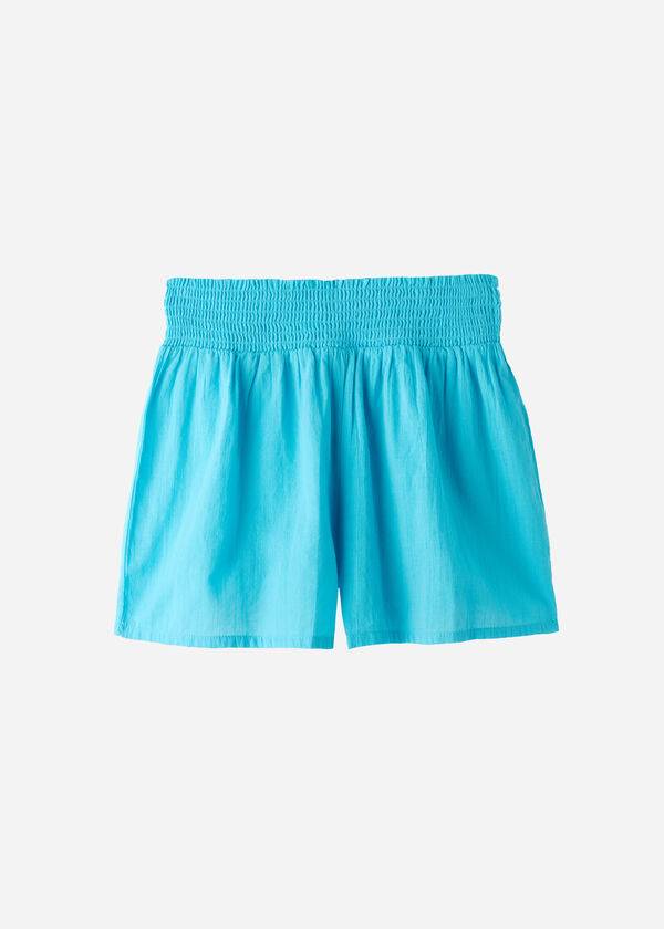 Calzedonia Katoenen Shorts Cover-ups Dames Turquoise Groen | NL2064DN