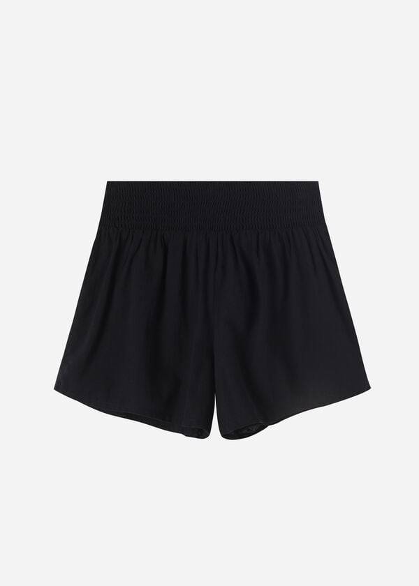 Calzedonia Katoenen Shorts Cover-ups Dames Zwart | NL2066GL