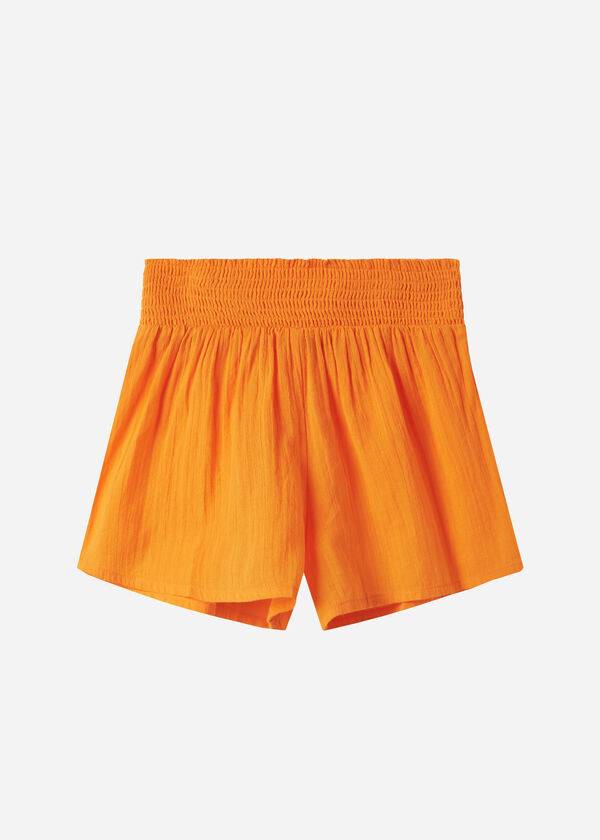 Calzedonia Katoenen Shorts Cover-ups Dames Oranje | NL2070LH