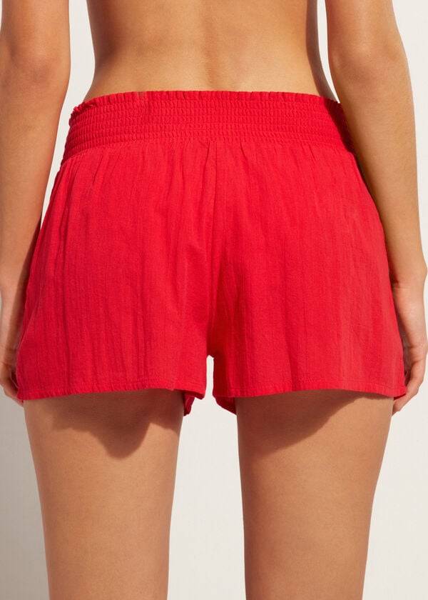 Calzedonia Katoenen Shorts Sexy Cover-ups Dames Rood | NL2063SO