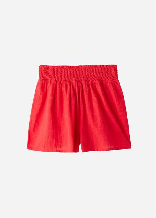 Calzedonia Katoenen Shorts Sexy Cover-ups Dames Rood | NL2063SO