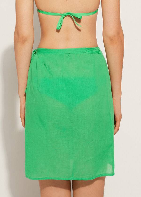 Calzedonia Kort Wrap Sarong Cover-ups Dames Groen | NL2049BC