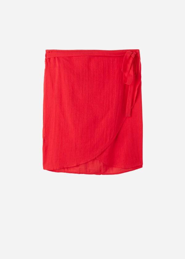 Calzedonia Kort Wrap Sarong Cover-ups Dames Rood | NL2051MA