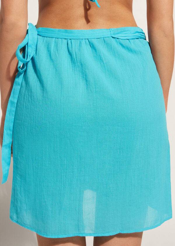 Calzedonia Kort Wrap Sarong Cover-ups Dames Turquoise Groen | NL2053WY