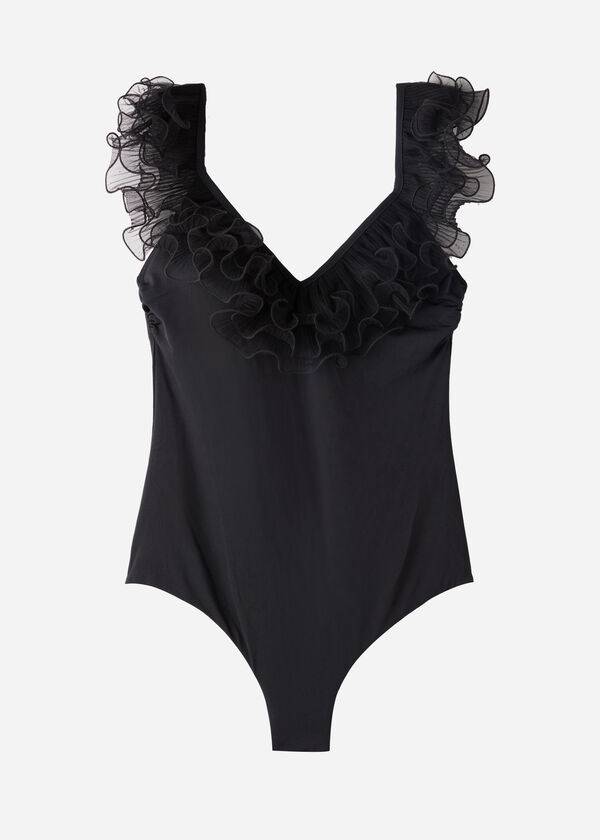 Calzedonia Lightly Gewatteerd One Piece Singapore Badpakken Dames Zwart | NL2038DN