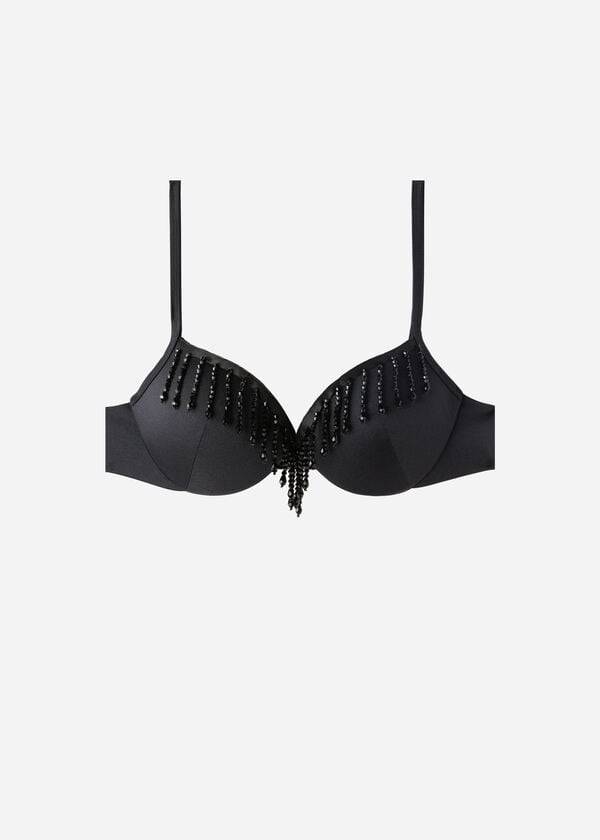 Calzedonia Lightly Gewatteerd Push-up Taipei Bikinitopjes Dames Zwart | NL2414HK