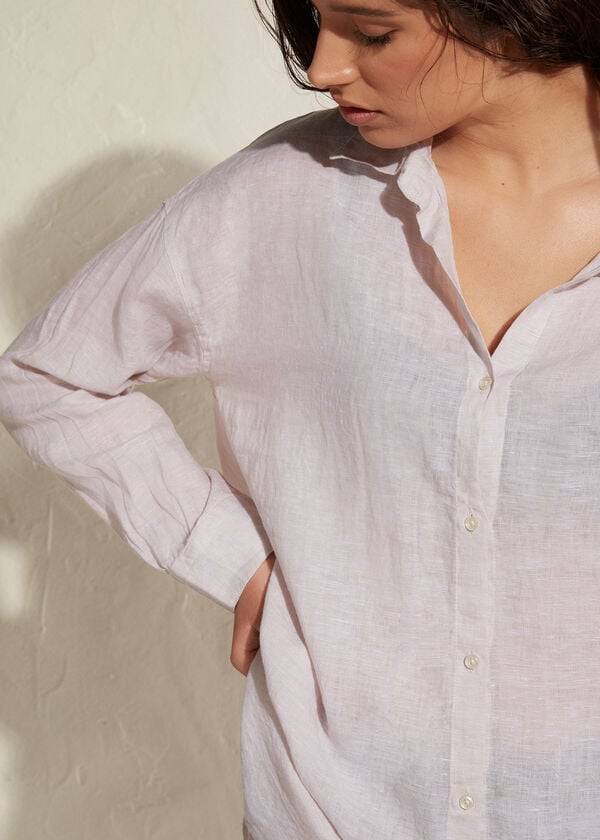 Calzedonia Linen Shirt Cover-ups Dames Beige | NL2094JJ