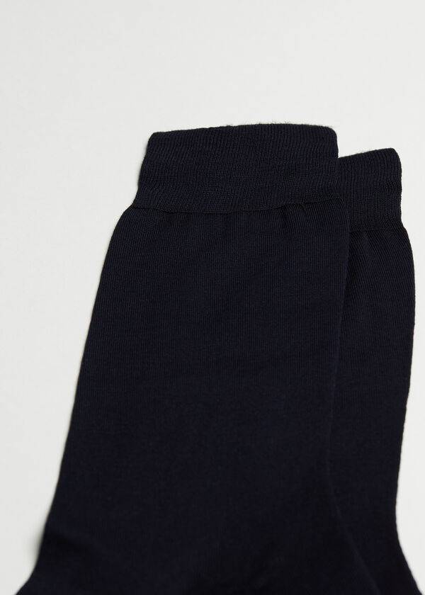 Calzedonia Lisle Thread Crew Sokken Heren Blauw | NL1385PQ