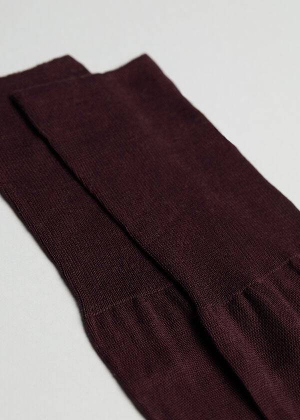 Calzedonia Lisle Thread Long Sokken Heren Bordeaux | NL1430EX