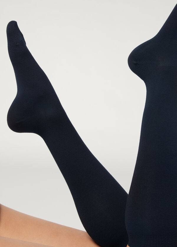 Calzedonia Long with Cashmere Sokken Dames Blauw | NL1942XF