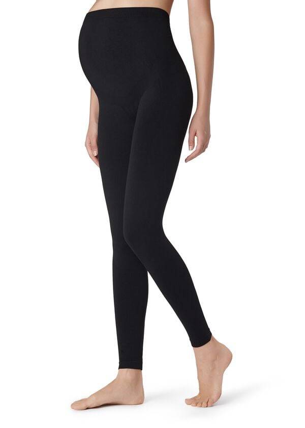 Calzedonia Maternity Opaque Footless Leggings Dames Zwart | NL1441FM