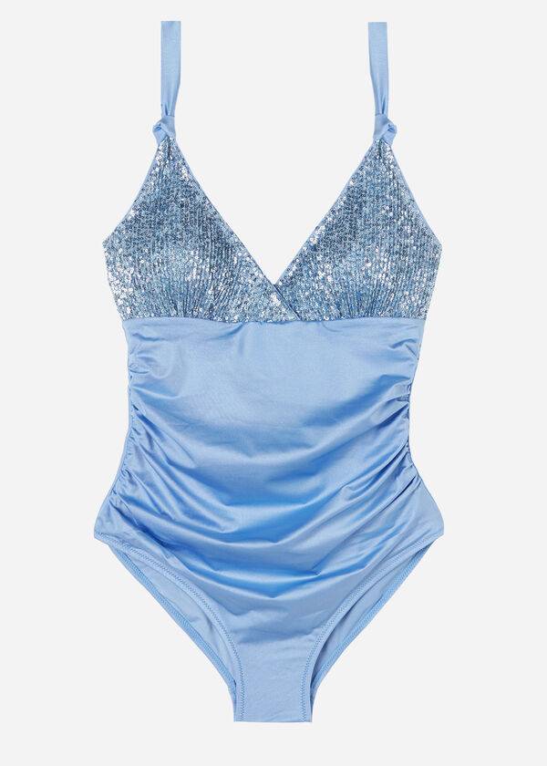 Calzedonia One Piece Cannes Badpakken Dames Blauw | NL2035PQ